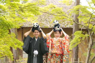 パンダと一緒ロケ♡