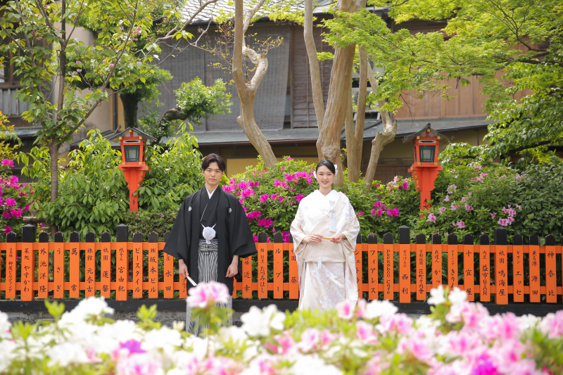 つつじの咲く祇園白川❀