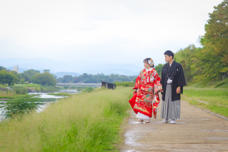 本日のロケ地、鴨川に到着 ⋰ ⋱⋰