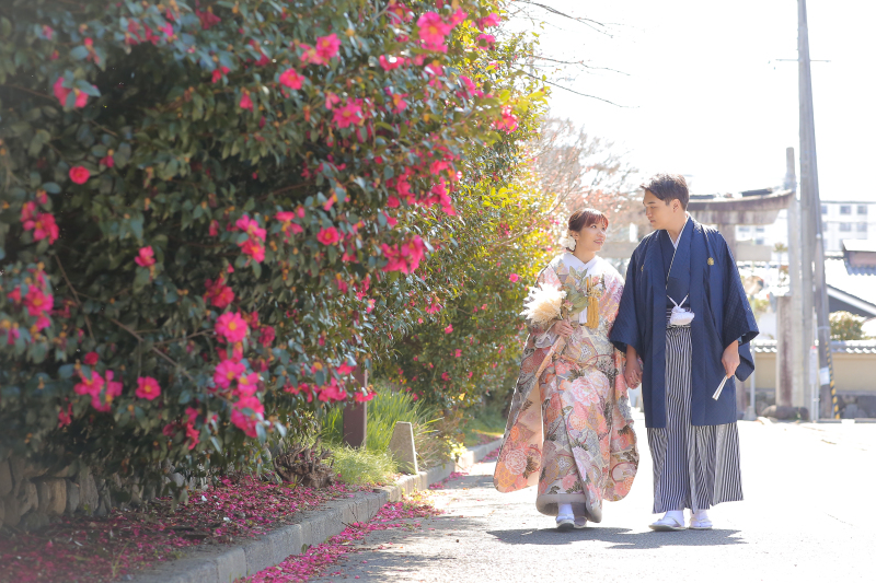 椿の花が残っていました