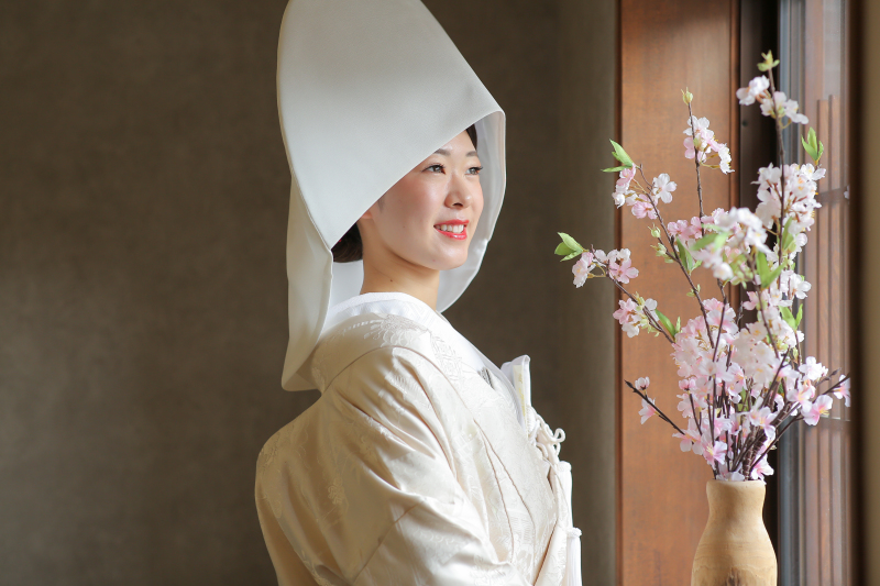 綿帽子の美しい新婦様♩