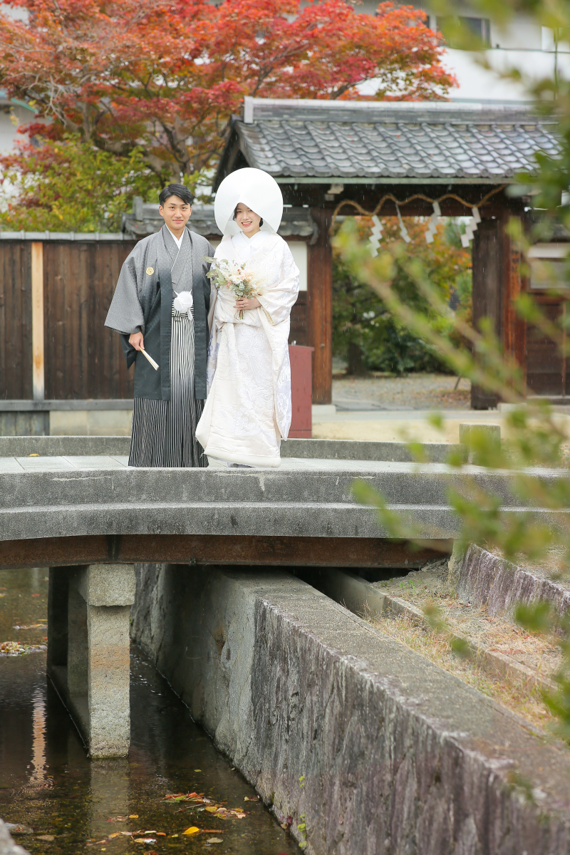 綿帽子姿で撮影スタート!