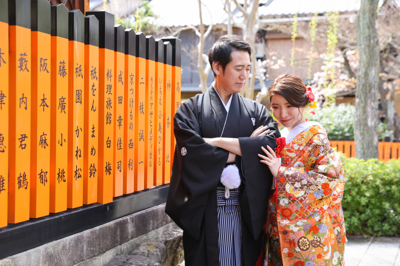 寄り添う新婦様