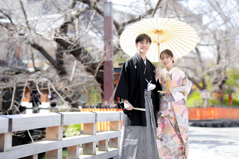 結びの1枚は番傘ショットで