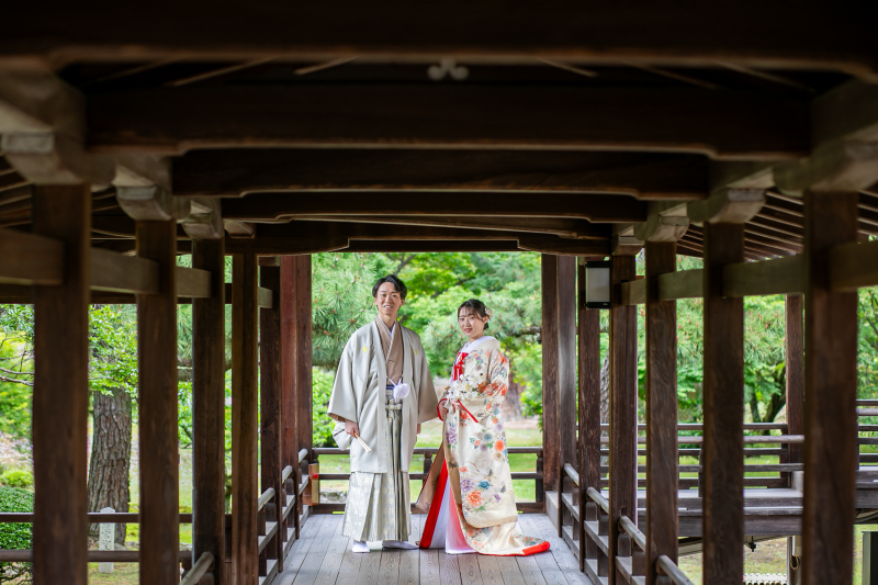 大覚寺の新緑に囲まれて❀
