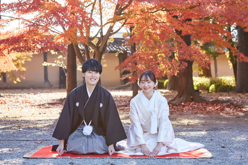 お外でも正座できます◎