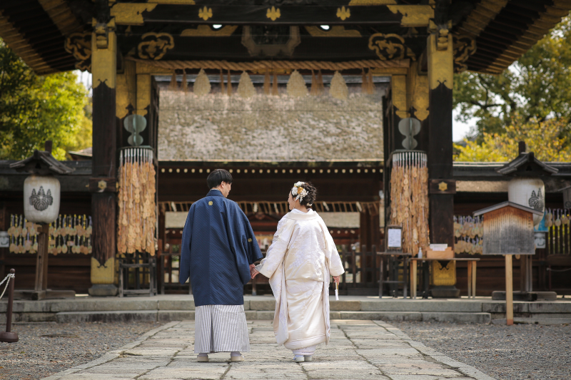 静かな境内での撮影