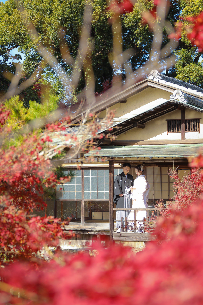 縁側でのおふたり