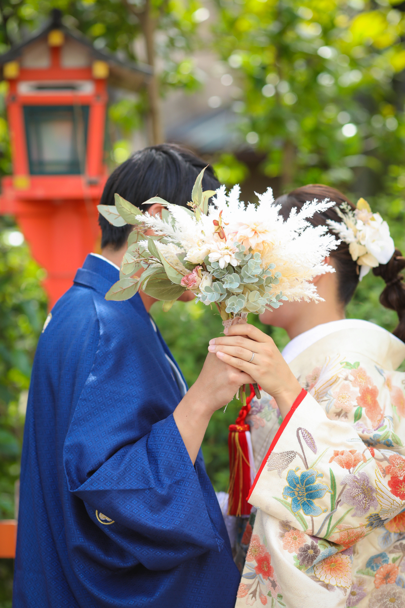 ブーケでお顔隠し❁