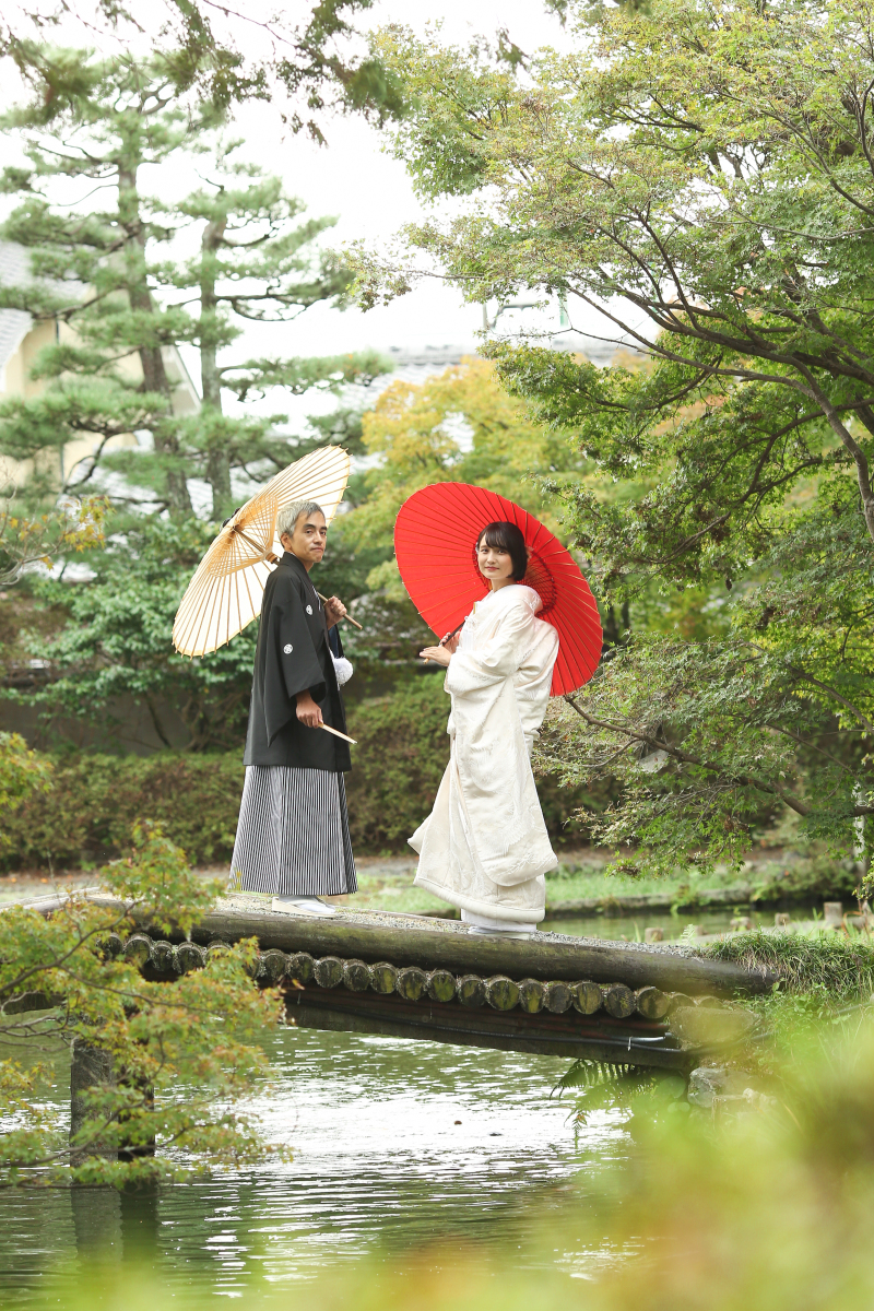 紅白の傘で撮影☆彡