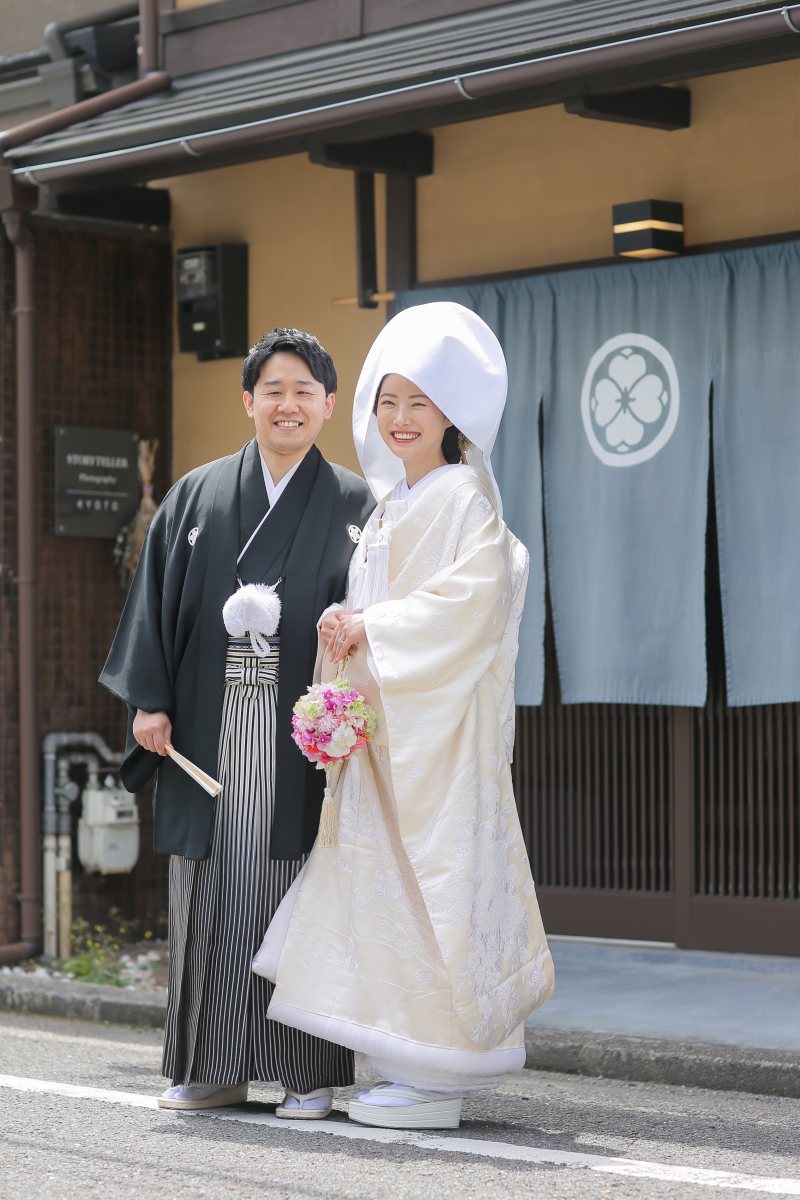 まずは綿帽子撮影から