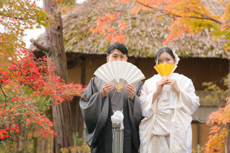 お扇子を使ってハイチーズ