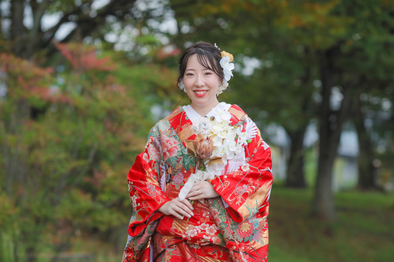 色打掛でのご新婦様ソロショットも✺