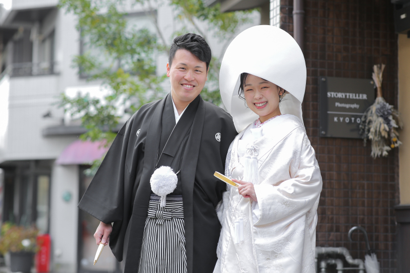 綿帽子姿で撮影スタート!