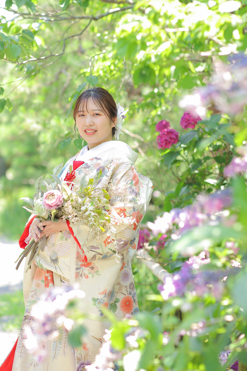 新婦様と紫陽花