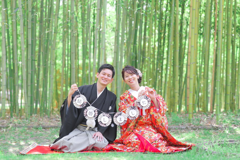 涼しげな竹のエリア