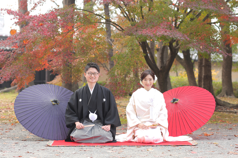 境内ではお正座の撮影も♪