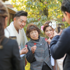 家族や友人と一緒に撮影