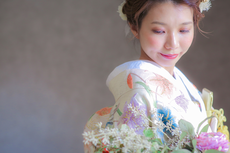 【 ソロフォト・アトリエ撮影 】和装1点(白無垢or色打掛) 補正済みデータ30カット