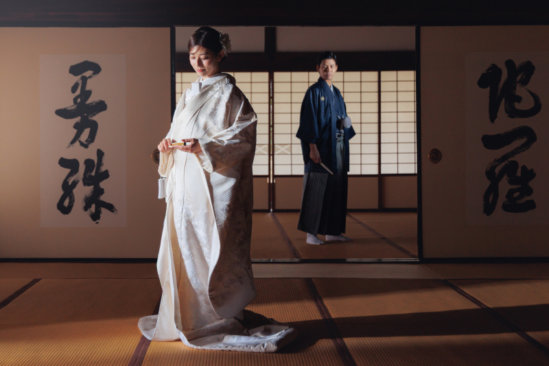 【立本寺(りゅうほんじ)和室・回廊・境内】和装1点(白無垢or色打掛) 補正済データ200カット付