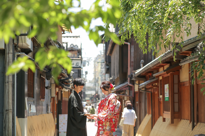 【京都めぐり③祇園白川+神泉苑】和装1点(白無垢or色打掛) 補正済データ200カット付