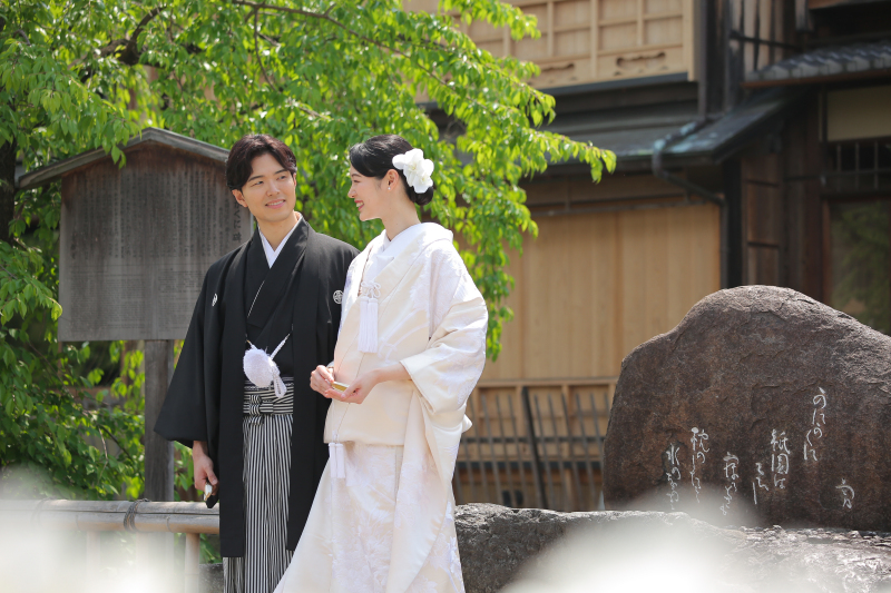 【京都めぐり②祇園白川+円山公園】和装1点(白無垢or色打掛) 補正済データ200カット付