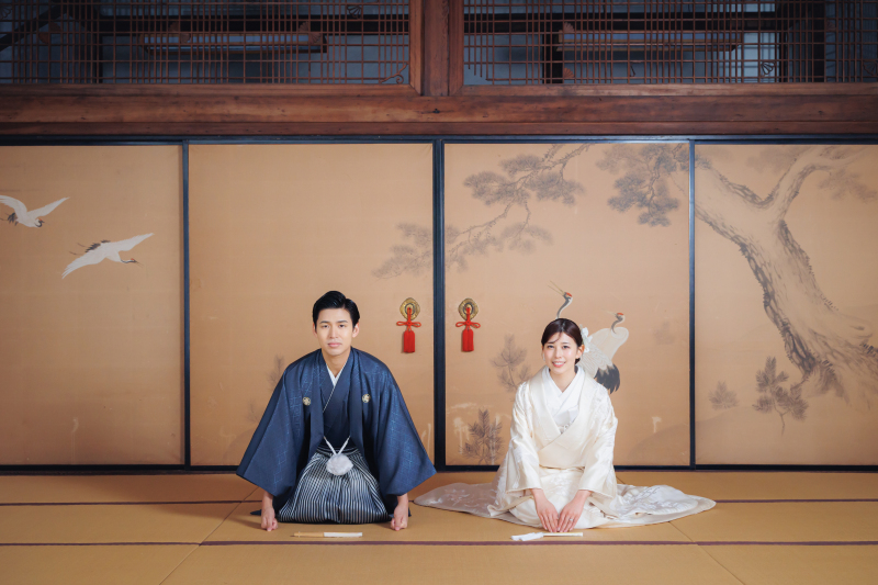 【立本寺(りゅうほんじ)和室・回廊・境内】和装1点(白無垢or色打掛) 補正済データ200カット付