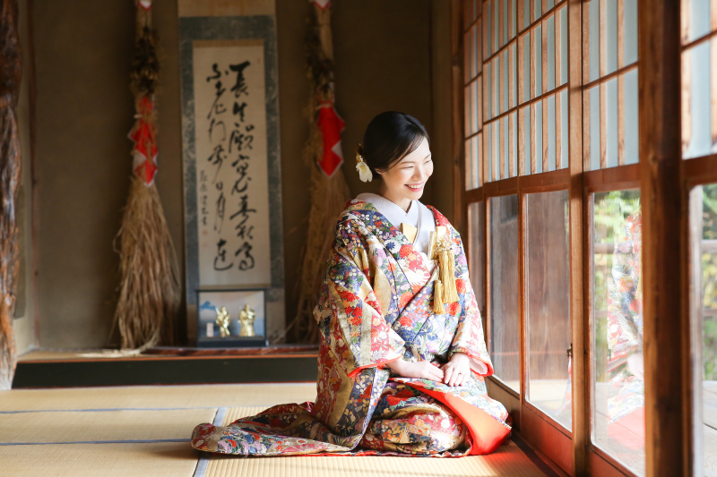 【梅宮大社・和室付き】★紅葉シーズンおススメ!《和装1点(白無垢or色打掛)》 補正済みデータ200カット