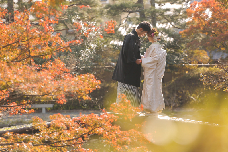 【梅宮大社・和室付き】★紅葉シーズンおススメ!《和装1点(白無垢or色打掛)》 補正済みデータ200カット