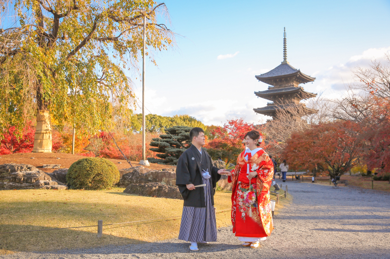★早割！【秋の東寺ロケ】 和装1点 補正済みデータ200カット