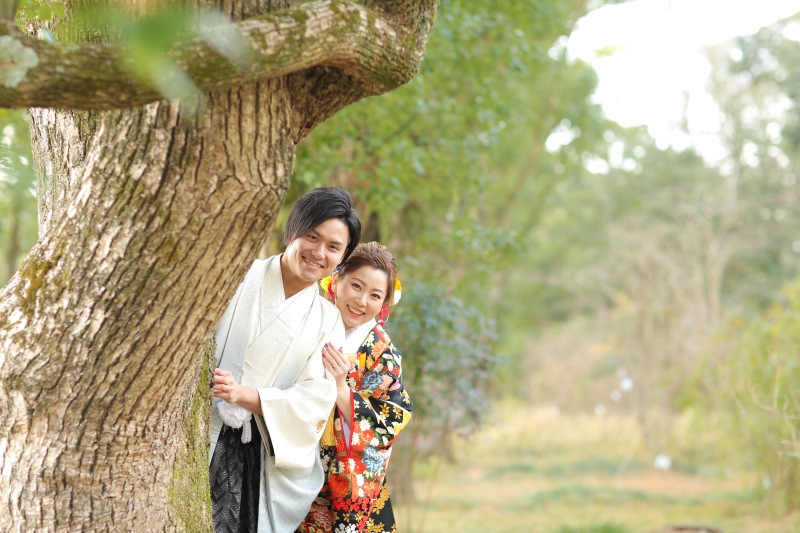 【森林や花々と♪ 京都府立植物園】和装1点(白無垢or色打掛) 補正済データ200カット付