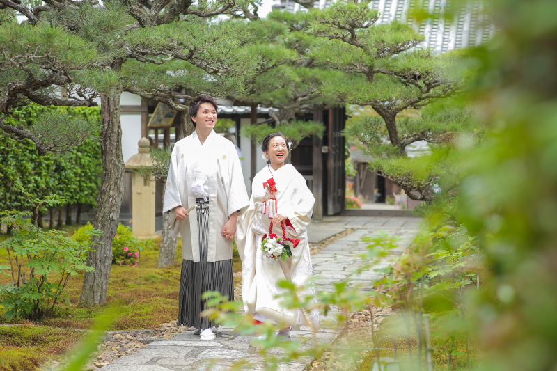 【圓光寺(えんこうじ) 竹林・庭園・和室】和装1点(白無垢or色打掛) 補正済データ200カット付