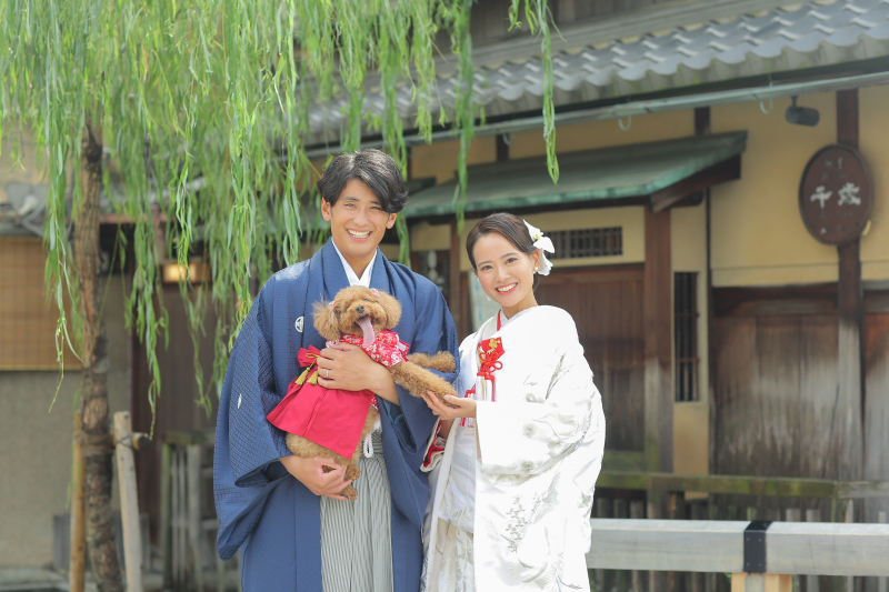 ペットと一緒♩【選べるロケ地】 和装１点 補正済みデータ150カット