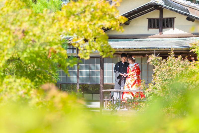 【梅宮大社・和室付き】★紅葉シーズンおススメ!《和装1点(白無垢or色打掛)》 補正済みデータ200カット
