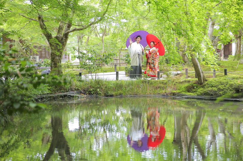 【圓光寺(えんこうじ) 竹林・庭園・和室】和装1点(白無垢or色打掛) 補正済データ200カット付