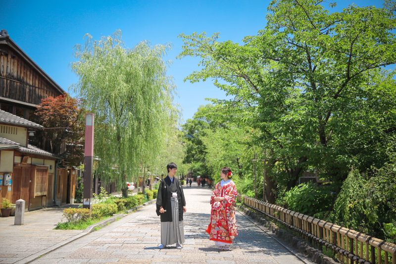 【京都めぐり②祇園白川+円山公園】和装1点(白無垢or色打掛) 補正済データ200カット付