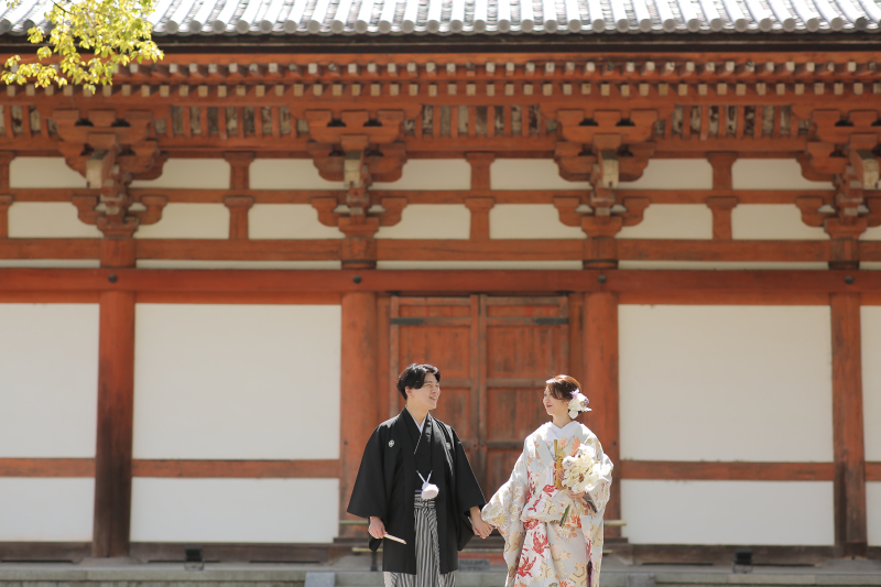 【東寺】世界遺産で撮影！和装1点(白無垢or色打掛) 補正済みデータ200カット