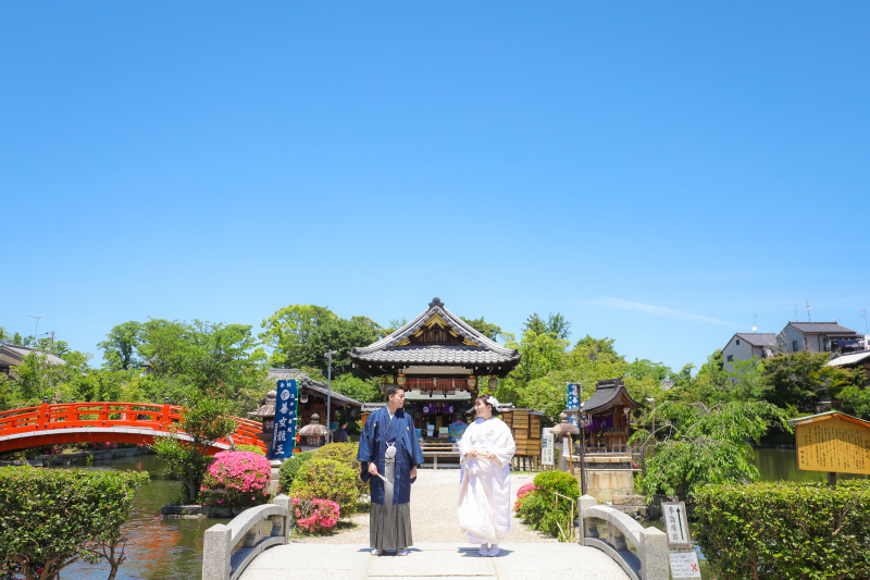 【神泉苑(お太鼓橋・庭園)】和装1点(白無垢or色打掛) 補正済データ150カット付