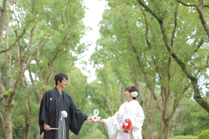 【森林や花々と♪ 京都府立植物園】和装1点(白無垢or色打掛) 補正済データ200カット付
