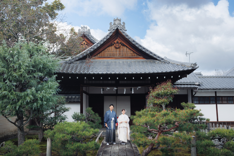 【立本寺(りゅうほんじ)和室・回廊・境内】和装1点(白無垢or色打掛) 補正済データ200カット付