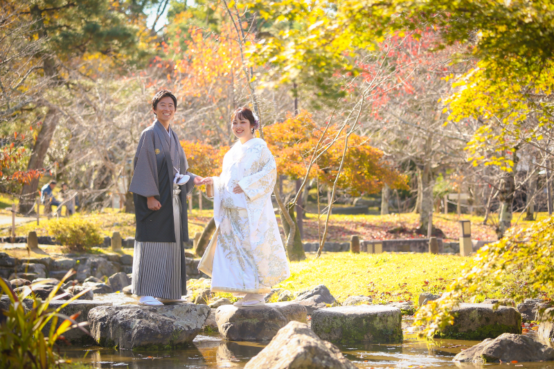 【円山公園】★紅葉シーズンおすすめ!!《和装1点(白無垢or色打掛) 》補正済データ150カット付