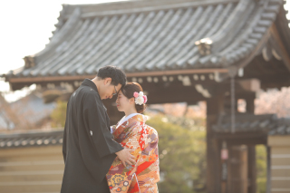 五重塔を背景に迫力ある京都ならではの写真を！