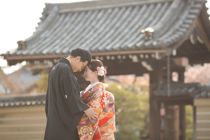 【東寺】世界遺産で撮影！和装1点(白無垢or色打掛) 補正済みデータ200カット