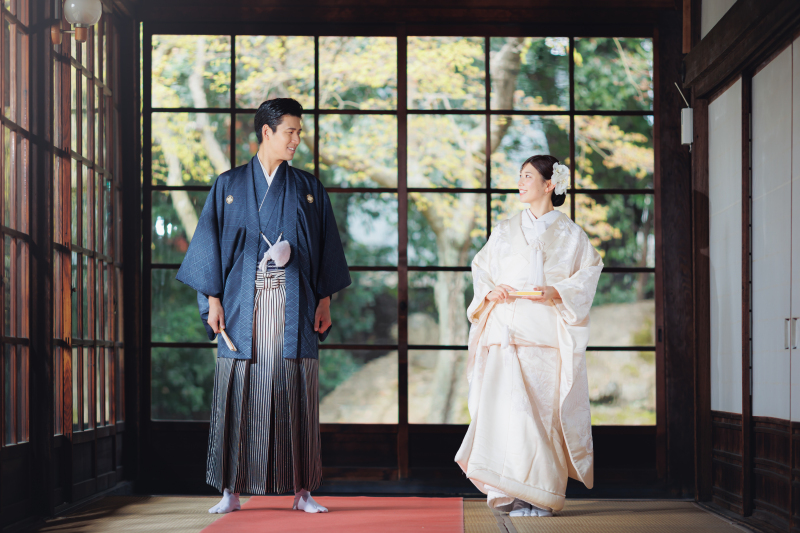 【立本寺(りゅうほんじ)和室・回廊・境内】和装1点(白無垢or色打掛) 補正済データ200カット付