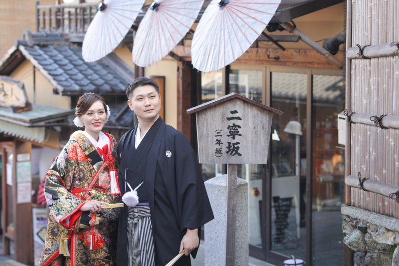 【THE京都!八坂周辺エリア】和装1点(白無垢or色打掛) 補正済データ150カット付/10:00終了予定が嬉しい♩