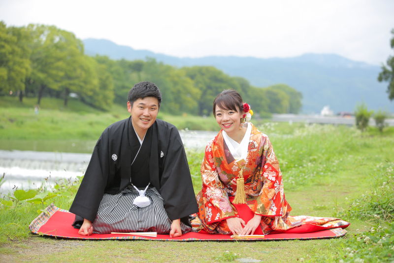 【京都めぐり①祇園白川+鴨川】和装1点(白無垢or色打掛) 補正済データ200カット付
