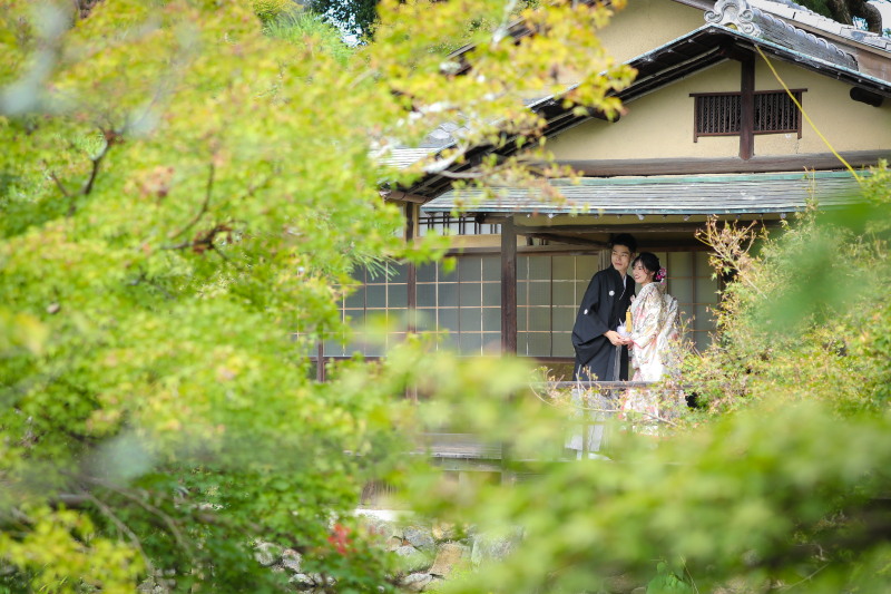 【梅宮大社(和室無し)・広々庭園】★紫陽花・紅葉シーズンおすすめ!!《和装1点(白無垢or色打掛) 》補正済データ150カット付