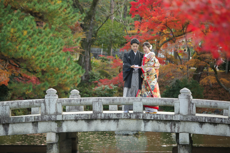 【円山公園】★紅葉シーズンおすすめ!!《和装1点(白無垢or色打掛) 》補正済データ150カット付