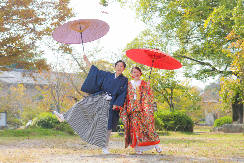 【円山公園】★紅葉シーズンおすすめ!!《和装1点(白無垢or色打掛) 》補正済データ150カット付