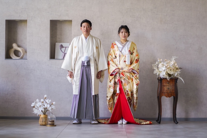 手作り小物も取り入れた和装撮影